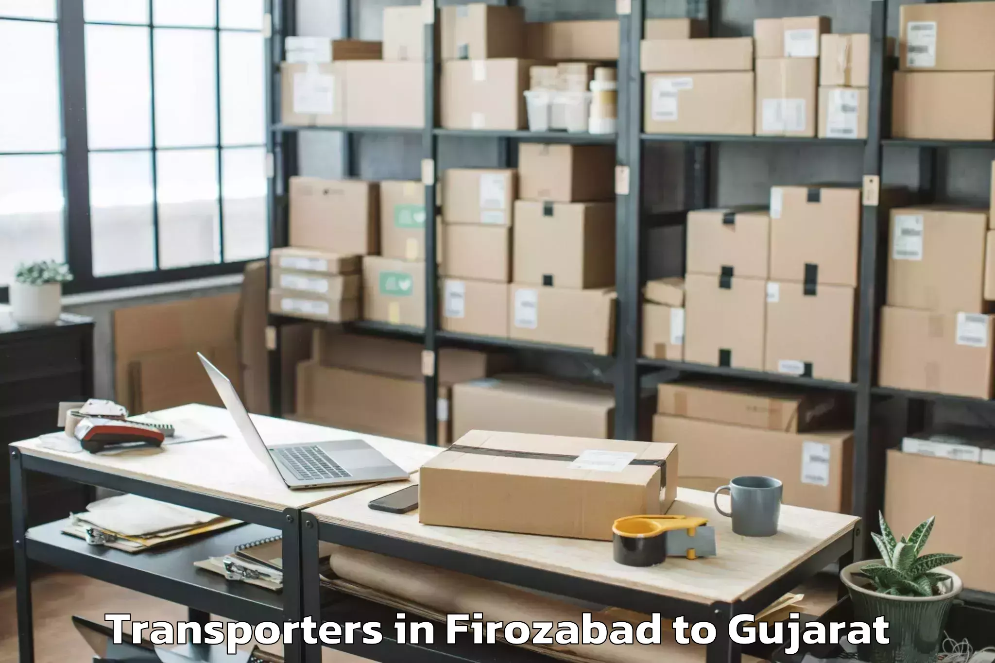 Top Firozabad to Limbdi Transporters Available